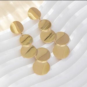 Gold plated stainless steel earrings